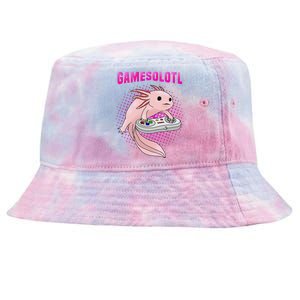 Gamer Axolotl Lover Cute Axolotl Gaming Video Gamer Gifts  Tie-Dyed Bucket Hat