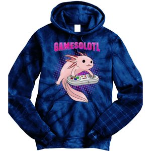 Gamer Axolotl Lover Cute Axolotl Gaming Video Gamer Gifts  Tie Dye Hoodie