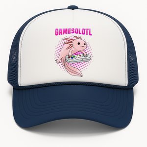 Gamer Axolotl Lover Cute Axolotl Gaming Video Gamer Gifts  Trucker Hat