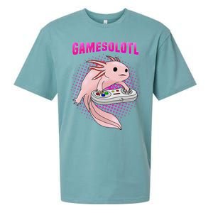 Gamer Axolotl Lover Cute Axolotl Gaming Video Gamer Gifts  Sueded Cloud Jersey T-Shirt