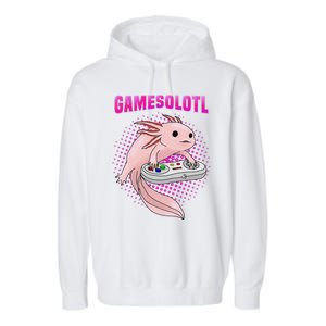 Gamer Axolotl Lover Cute Axolotl Gaming Video Gamer Gifts  Garment-Dyed Fleece Hoodie