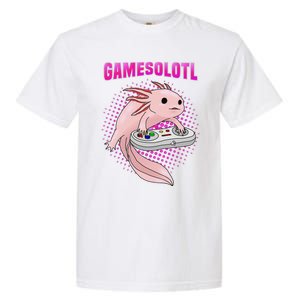 Gamer Axolotl Lover Cute Axolotl Gaming Video Gamer Gifts  Garment-Dyed Heavyweight T-Shirt