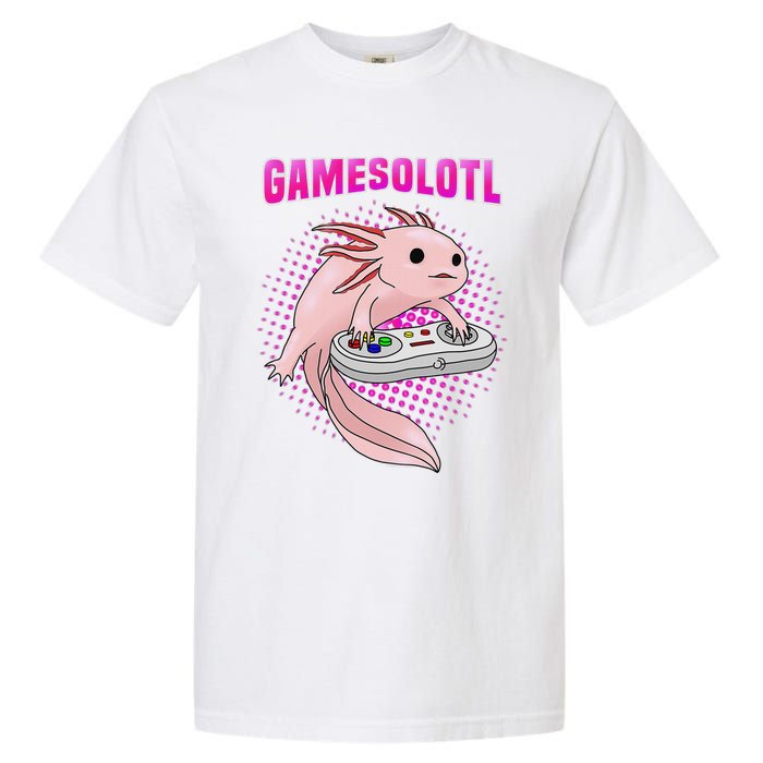 Gamer Axolotl Lover Cute Axolotl Gaming Video Gamer Gifts  Garment-Dyed Heavyweight T-Shirt