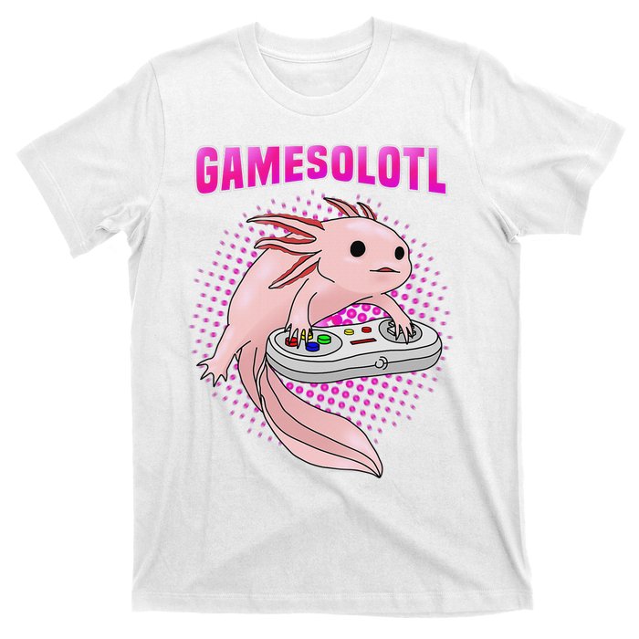 Gamer Axolotl Lover Cute Axolotl Gaming Video Gamer Gifts  T-Shirt