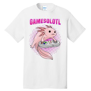 Gamer Axolotl Lover Cute Axolotl Gaming Video Gamer Gifts  Tall T-Shirt