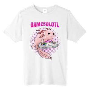 Gamer Axolotl Lover Cute Axolotl Gaming Video Gamer Gifts  Tall Fusion ChromaSoft Performance T-Shirt