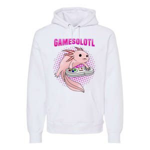 Gamer Axolotl Lover Cute Axolotl Gaming Video Gamer Gifts  Premium Hoodie