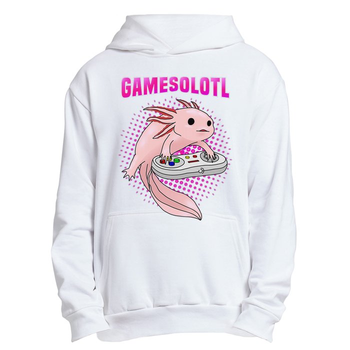 Gamer Axolotl Lover Cute Axolotl Gaming Video Gamer Gifts  Urban Pullover Hoodie