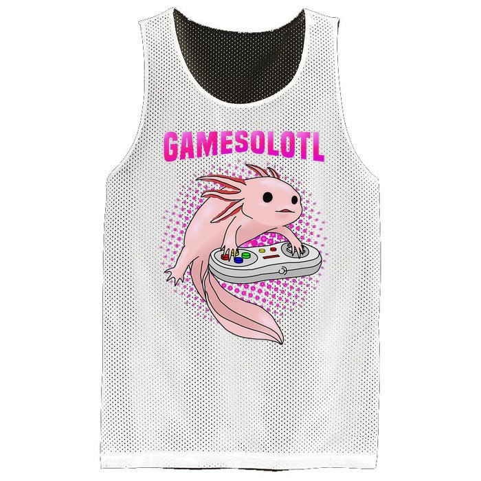 Gamer Axolotl Lover Cute Axolotl Gaming Video Gamer Gifts  Mesh Reversible Basketball Jersey Tank