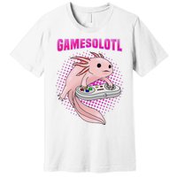 Gamer Axolotl Lover Cute Axolotl Gaming Video Gamer Gifts  Premium T-Shirt