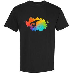 Gymnastics Acrobatics Lover Rainbow Colors Cheerleading Garment-Dyed Heavyweight T-Shirt