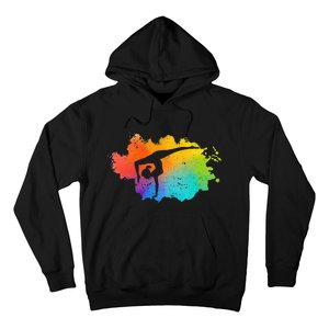 Gymnastics Acrobatics Lover Rainbow Colors Cheerleading Hoodie