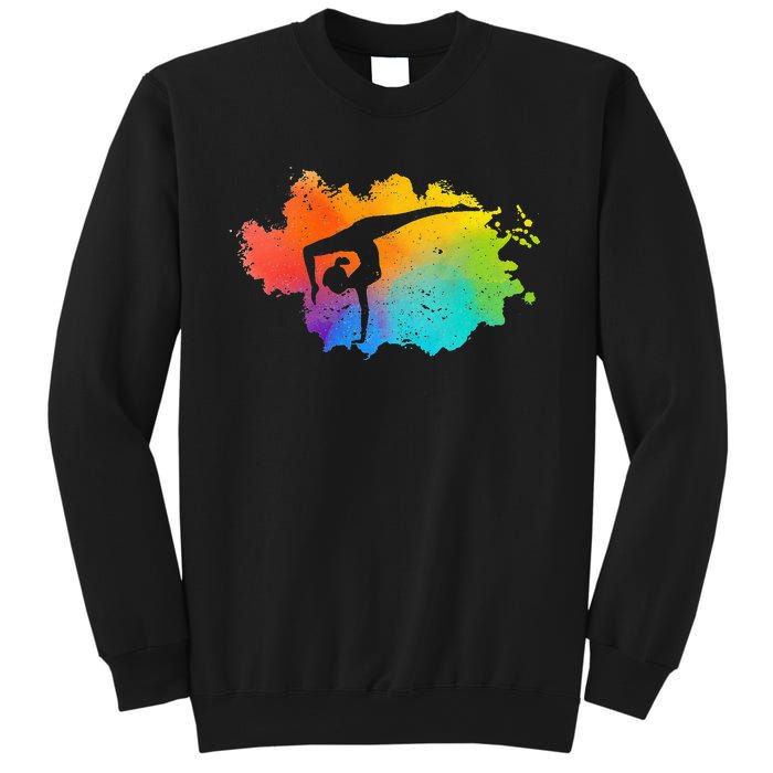 Gymnastics Acrobatics Lover Rainbow Colors Cheerleading Sweatshirt