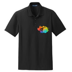 Gymnastics Acrobatics Lover Rainbow Colors Cheerleading Dry Zone Grid Polo