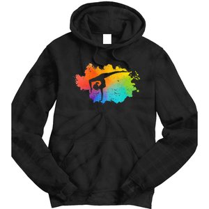 Gymnastics Acrobatics Lover Rainbow Colors Cheerleading Tie Dye Hoodie