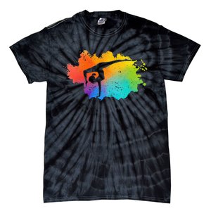 Gymnastics Acrobatics Lover Rainbow Colors Cheerleading Tie-Dye T-Shirt