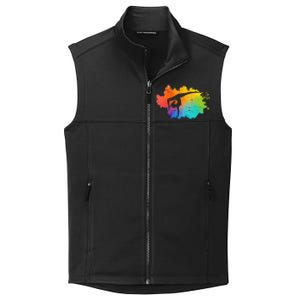 Gymnastics Acrobatics Lover Rainbow Colors Cheerleading Collective Smooth Fleece Vest