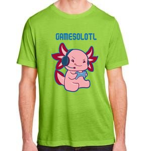 Gamer Axolotl Lover Cute Axolotl Gaming Video Gamer Adult ChromaSoft Performance T-Shirt