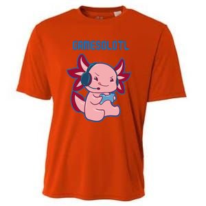 Gamer Axolotl Lover Cute Axolotl Gaming Video Gamer Cooling Performance Crew T-Shirt