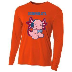 Gamer Axolotl Lover Cute Axolotl Gaming Video Gamer Cooling Performance Long Sleeve Crew