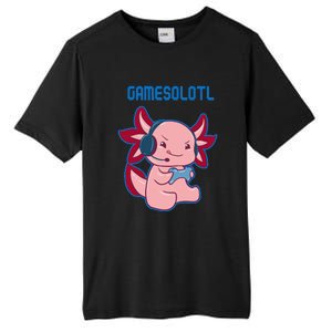 Gamer Axolotl Lover Cute Axolotl Gaming Video Gamer Tall Fusion ChromaSoft Performance T-Shirt