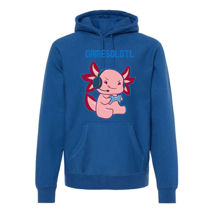 Gamer Axolotl Lover Cute Axolotl Gaming Video Gamer Premium Hoodie