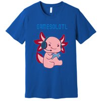 Gamer Axolotl Lover Cute Axolotl Gaming Video Gamer Premium T-Shirt