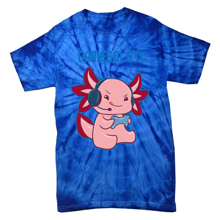 Gamer Axolotl Lover Cute Axolotl Gaming Video Gamer Tie-Dye T-Shirt