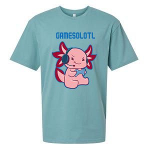 Gamer Axolotl Lover Cute Axolotl Gaming Video Gamer Sueded Cloud Jersey T-Shirt