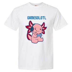 Gamer Axolotl Lover Cute Axolotl Gaming Video Gamer Garment-Dyed Heavyweight T-Shirt