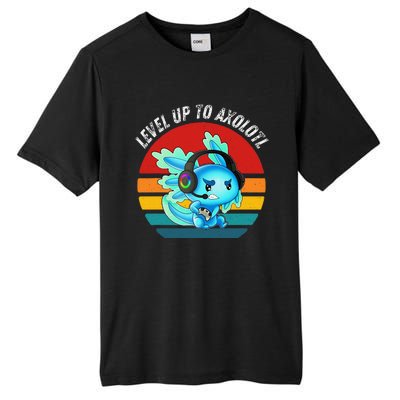 Gaming Axolotl Level Up Geek Video Games Tall Fusion ChromaSoft Performance T-Shirt