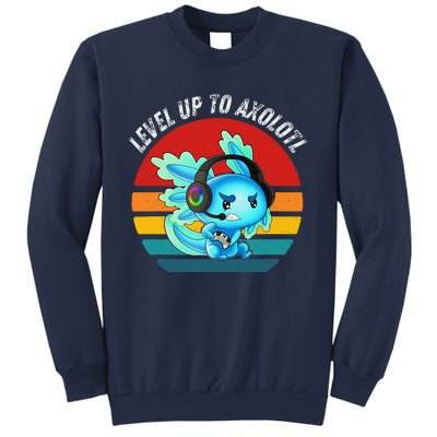 Gaming Axolotl Level Up Geek Video Games Sweatshirt