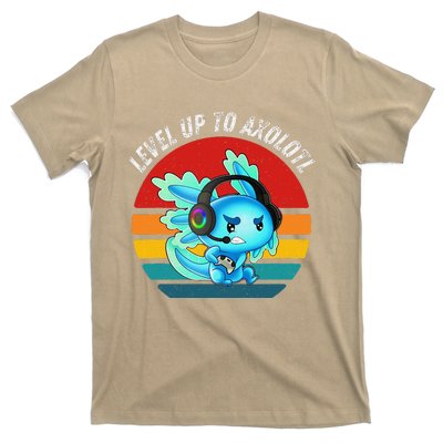 Gaming Axolotl Level Up Geek Video Games T-Shirt