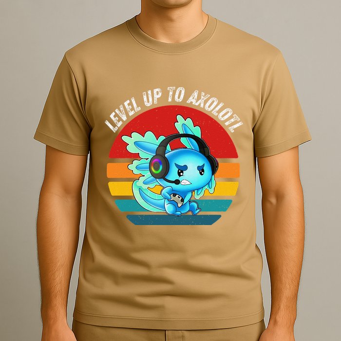 Gaming Axolotl Level Up Geek Video Games T-Shirt