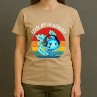 Gaming Axolotl Level Up Geek Video Games T-Shirt
