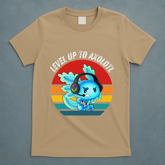 Gaming Axolotl Level Up Geek Video Games T-Shirt