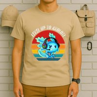Gaming Axolotl Level Up Geek Video Games T-Shirt