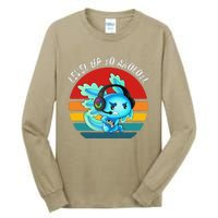 Gaming Axolotl Level Up Geek Video Games Tall Long Sleeve T-Shirt