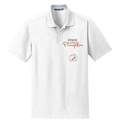 Growing A Little Pumpkin Fall Maternity Thanksgiving Baby Dry Zone Grid Polo