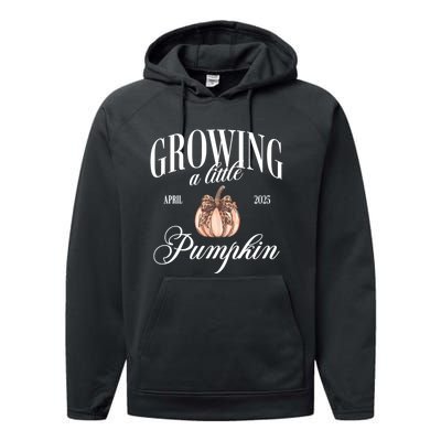 Growing A Little Pumpkin Pregnancy Announcement Halloween Performance Fleece Hoodie