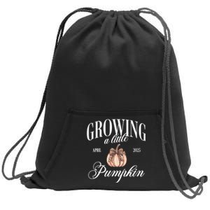 Growing A Little Pumpkin Pregnancy Announcement Halloween Sweatshirt Cinch Pack Bag