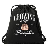 Growing A Little Pumpkin Pregnancy Announcement Halloween Drawstring Bag