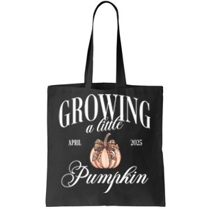 Growing A Little Pumpkin Pregnancy Announcement Halloween Tote Bag