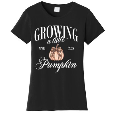 Growing A Little Pumpkin Pregnancy Announcement Halloween Women's T-Shirt