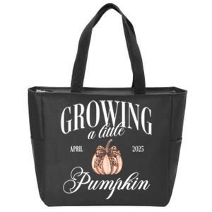 Growing A Little Pumpkin Pregnancy Announcement Halloween Zip Tote Bag