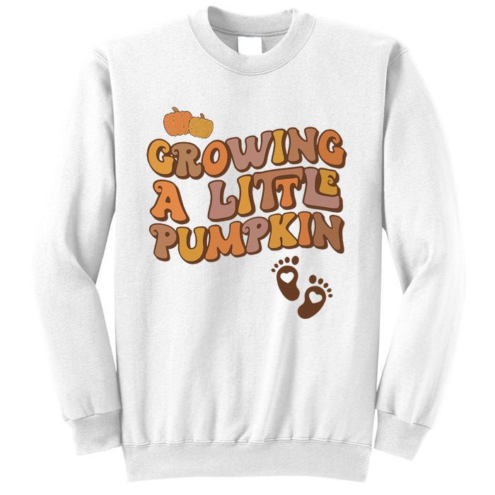 Growing A Little Pumpkin Pregnancy Announcement Halloween Sweatshirt