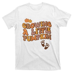 Growing A Little Pumpkin Pregnancy Announcement Halloween T-Shirt