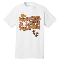 Growing A Little Pumpkin Pregnancy Announcement Halloween Tall T-Shirt