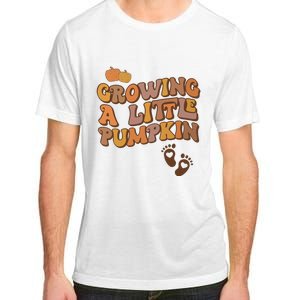 Growing A Little Pumpkin Pregnancy Announcement Halloween Adult ChromaSoft Performance T-Shirt