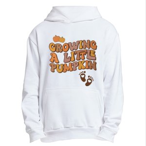 Growing A Little Pumpkin Pregnancy Announcement Halloween Urban Pullover Hoodie